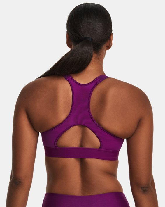 Women's HeatGear® Armour High Sports Bra, Purple, pdpMainDesktop image number 1